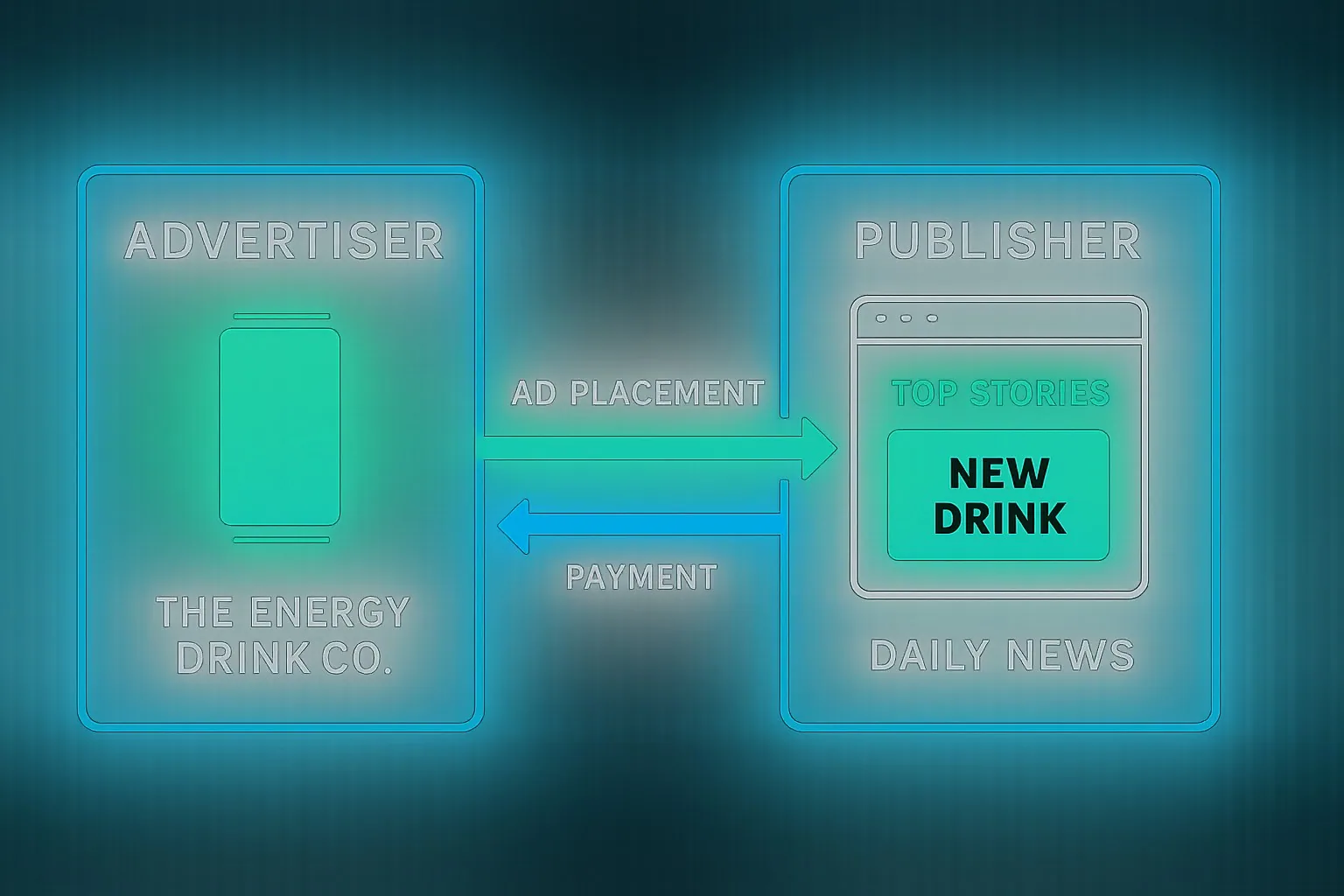 The relationship between an advertiser and a publisher