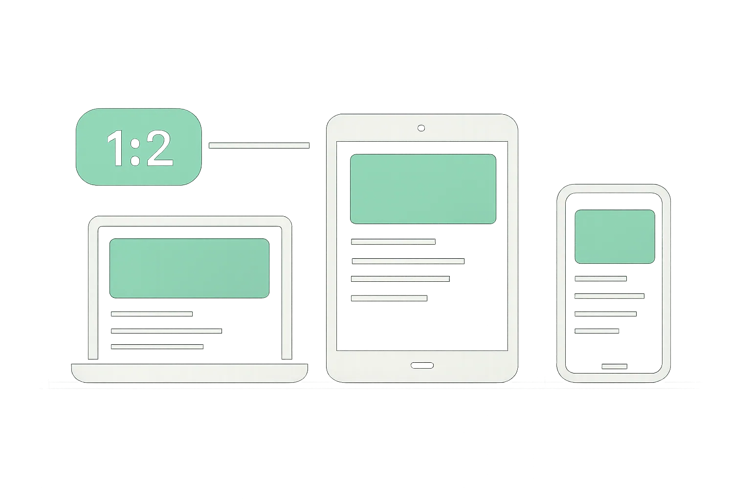 An example of 1:2 ration format.