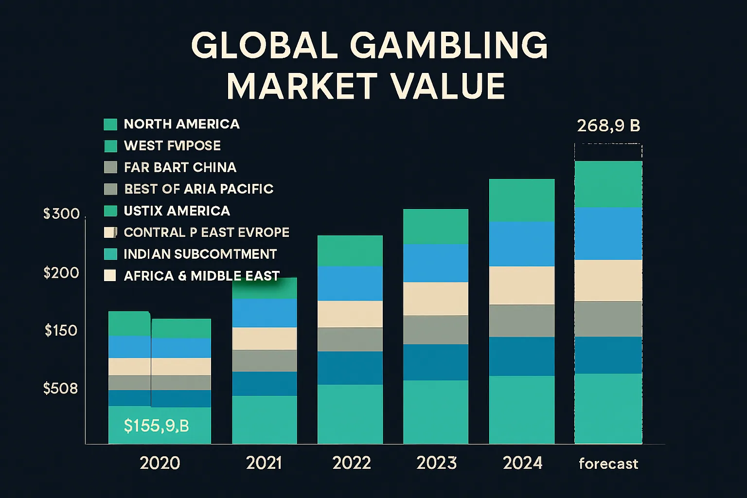 Market value of gaming globally