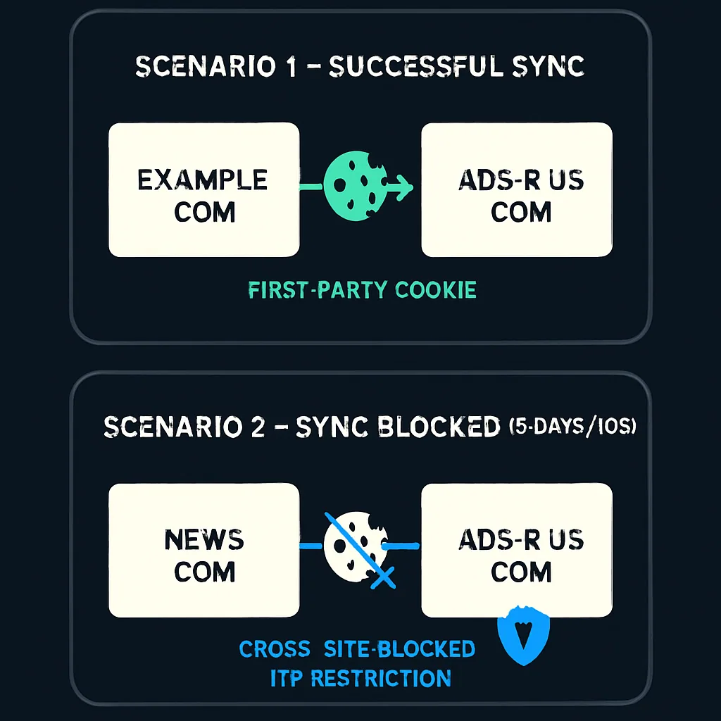 ITP 1.0 3 days after clicking on an ad A diagram explaining an example of how ITP 1.0 works