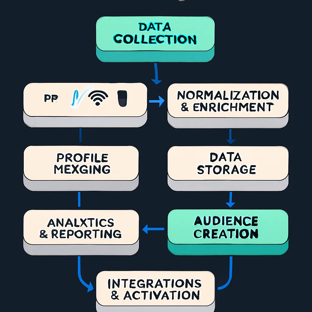 The components and features of a data management platform (DMP)