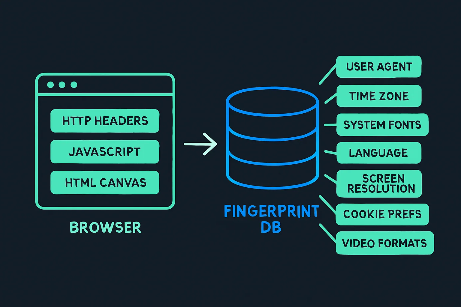 An example of how device fingerprinting works.