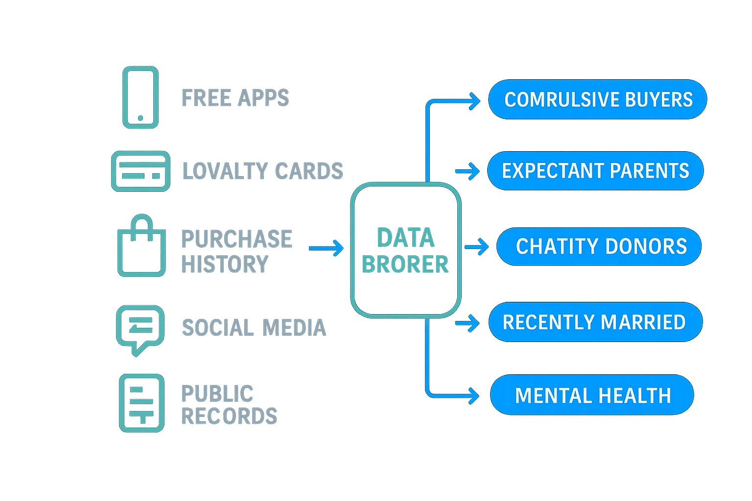 Data brokers source the information from data providers and provide it to data consumers.