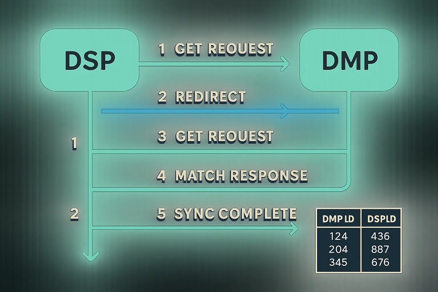 How cookie syncing works between two AdTech platforms, for example, between a DSP and a DMP
