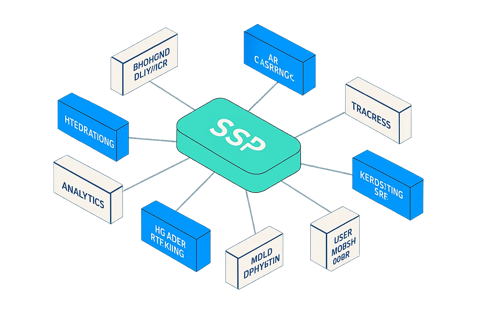 Diagram showing the main components of an SSP